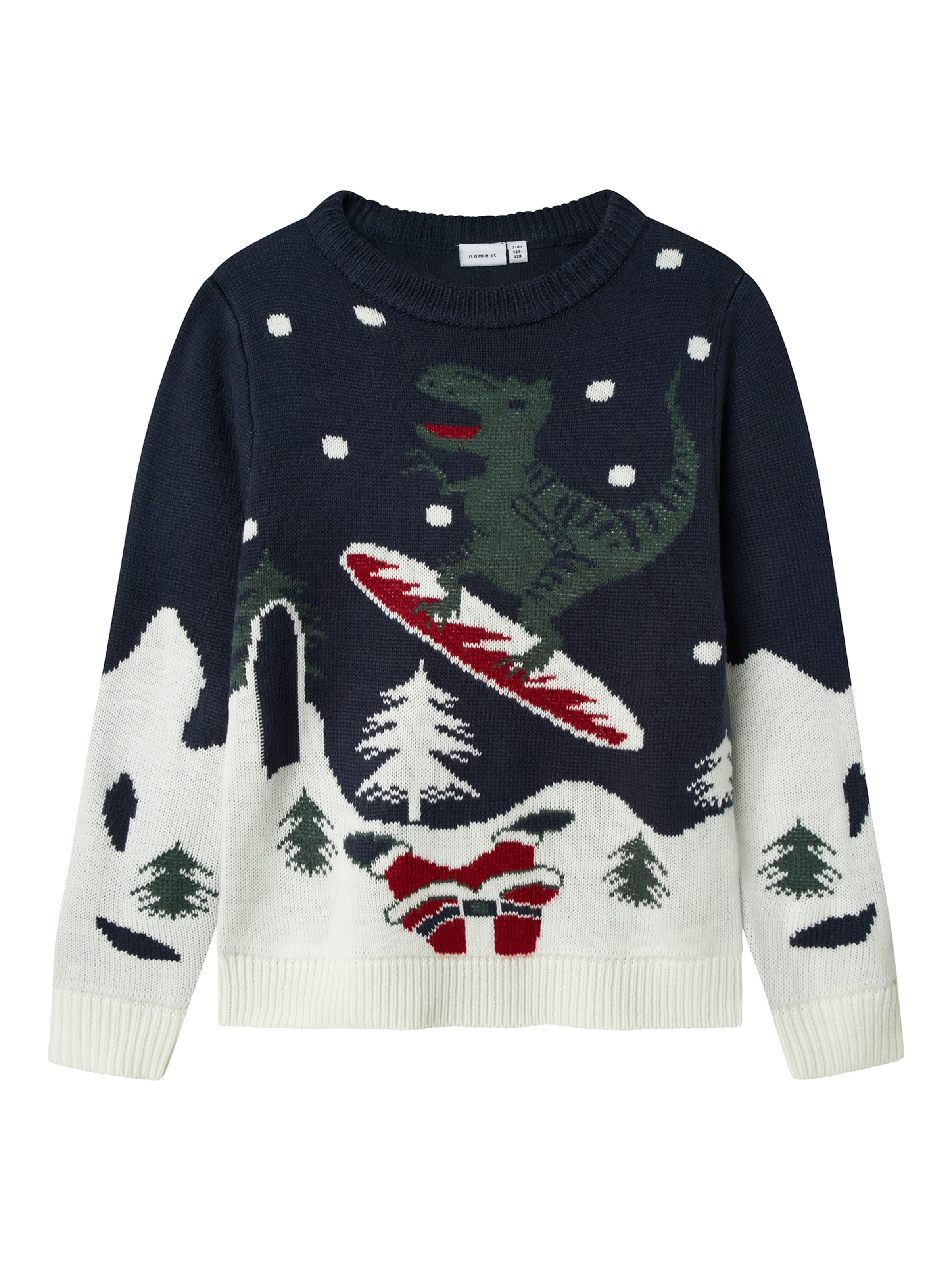 NAME IT Svetr 'NKNREBO' – modrá: přední strana