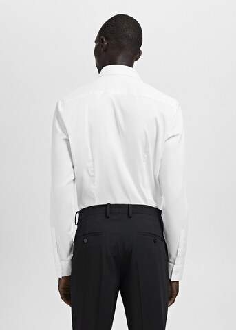 MANGO MAN Slim fit Business Shirt 'Emotion' in White