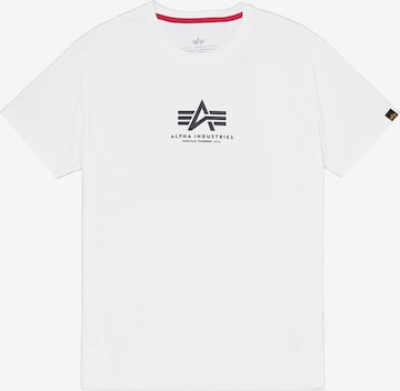 ALPHA INDUSTRIES Shirt 'Basic Mid Logo' in White: front