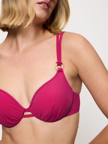 TRIUMPH Push-up Bügel-Bikini-Top ' Summer Twist ' in Pink