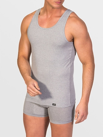Maglietta intima 'Tank top Egyptian cotton' di zd ZERO DEFECTS in grigio: frontale