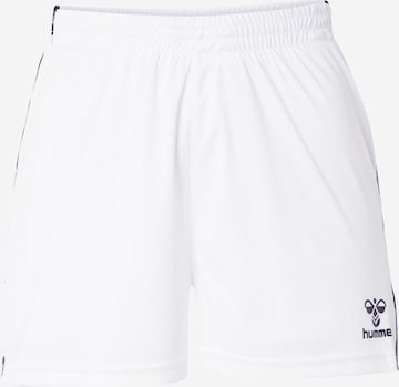Hummel Regular Workout Pants 'AUTHENTIC' in White: front