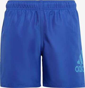 ADIDAS PERFORMANCE Board Shorts 'Logo Clx' in Blue: front