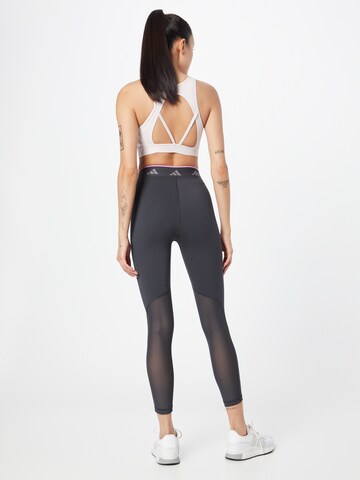 ADIDAS PERFORMANCE Skinny Παντελόνι φόρμας 'Techfit V-Shaped Elastic' σε γκρι