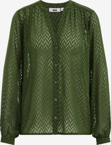 WE Fashion Blouse in Green: front