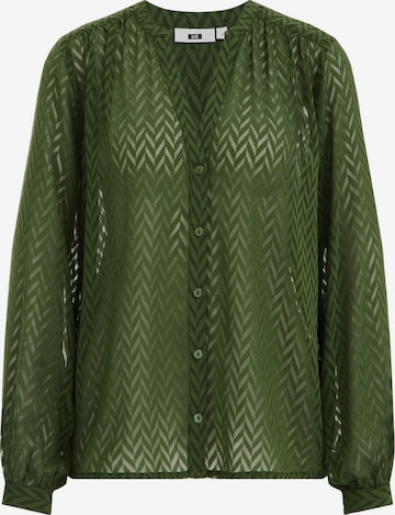 WE Fashion Blouse in Groen: voorkant