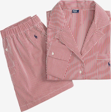 Polo Ralph Lauren - Pijama ' Shirting Stripes ' en rojo: frente
