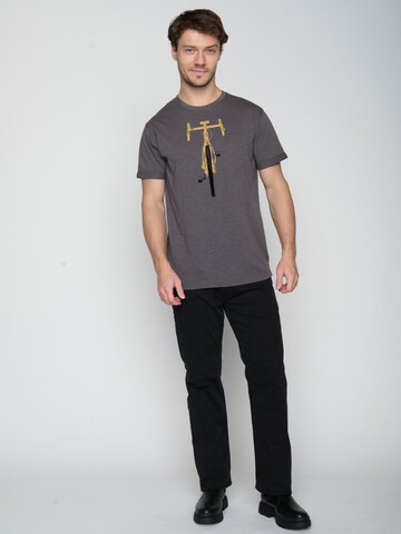 GREENBOMB Shirt 'Bike Front Stamp' in Grey