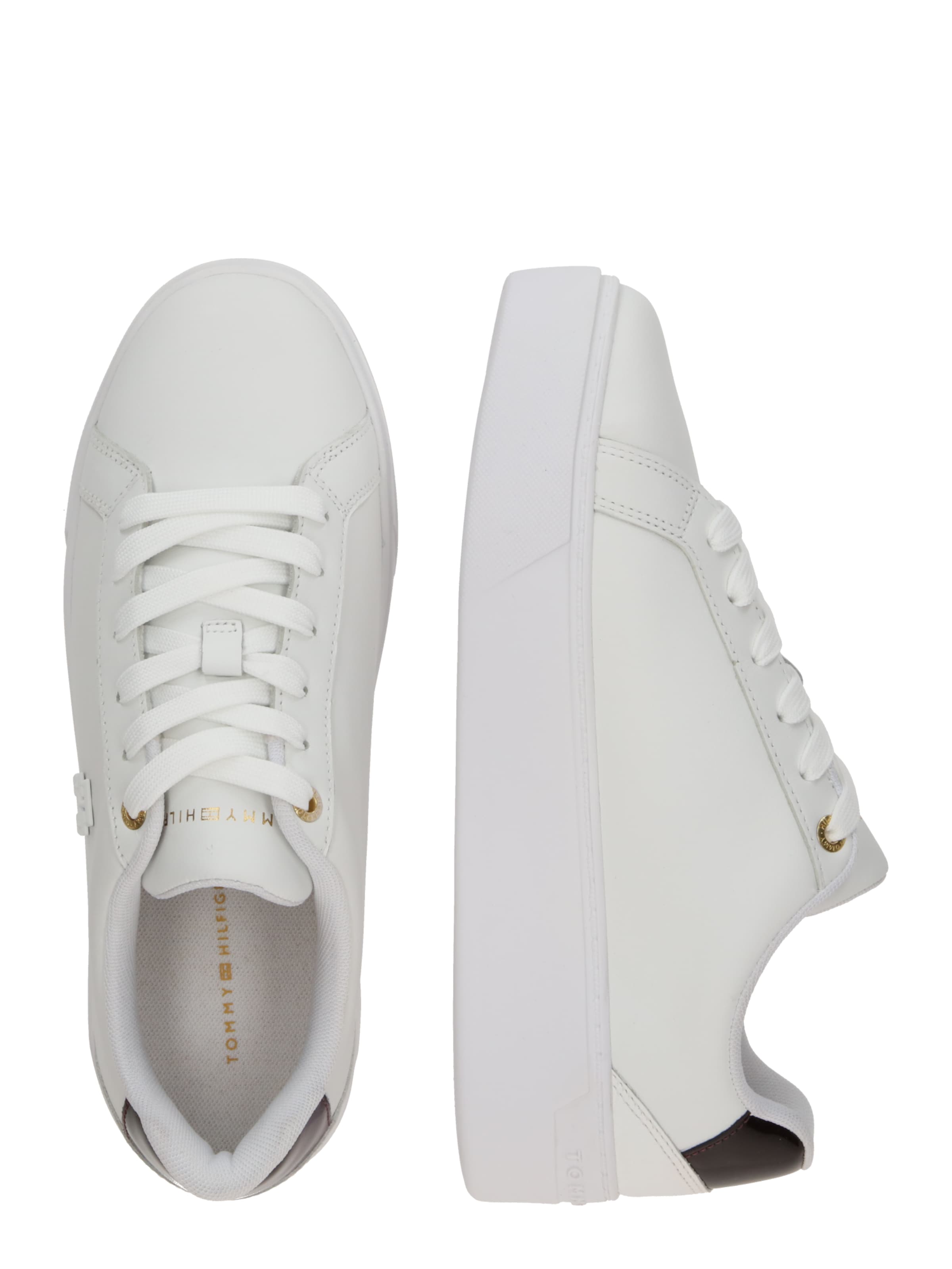 TOMMY HILFIGER Rövid szárú sportcipők 'Court' - fehér