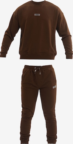 Tom Barron Sports Suit in Brown: front