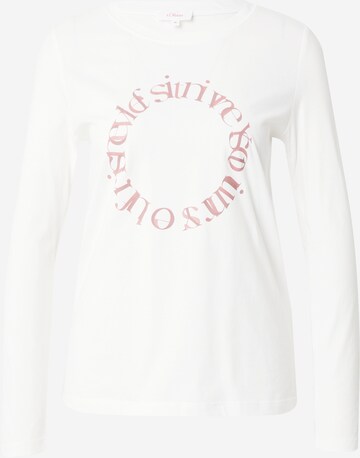 s.Oliver T-shirt i vit: framsida