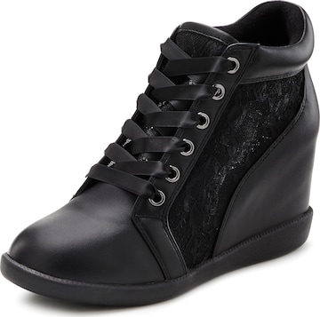 LASCANA T-Bar Sandals in Black: front