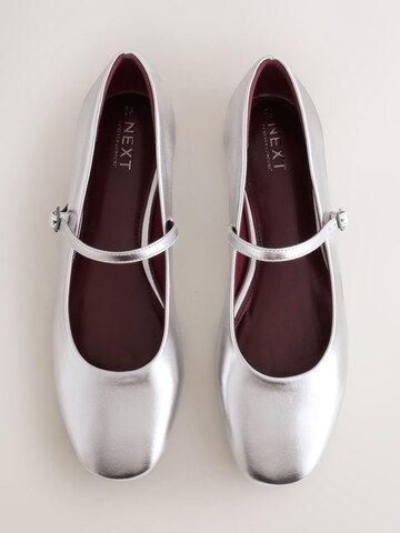 Next Strap ballerina 'Forever Comfort' in Silver