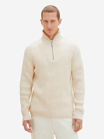 TOM TAILOR Sweater in Beige: front