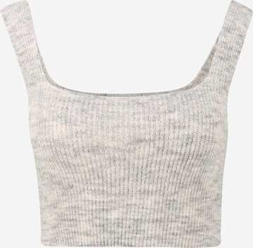 Pieces Petite Knitted Top 'AMALIE' in Grey: front