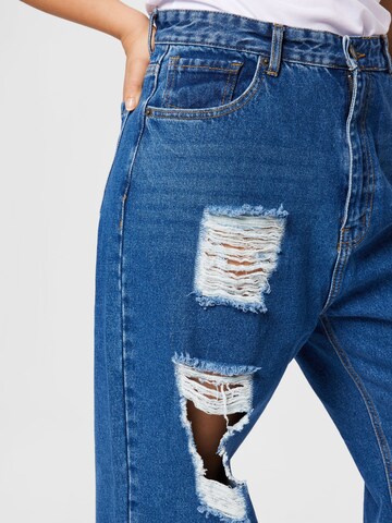 Nasty Gal Plus Wide Leg Jeans in Blau