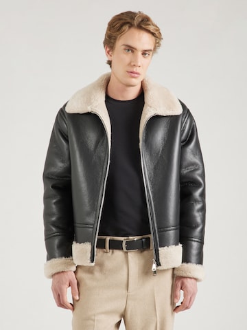 Veste mi-saison TRAPP en noir : devant