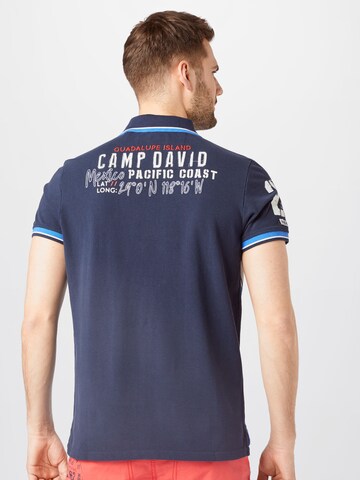 CAMP DAVID Tričko 'Polo 1/2' - Modrá