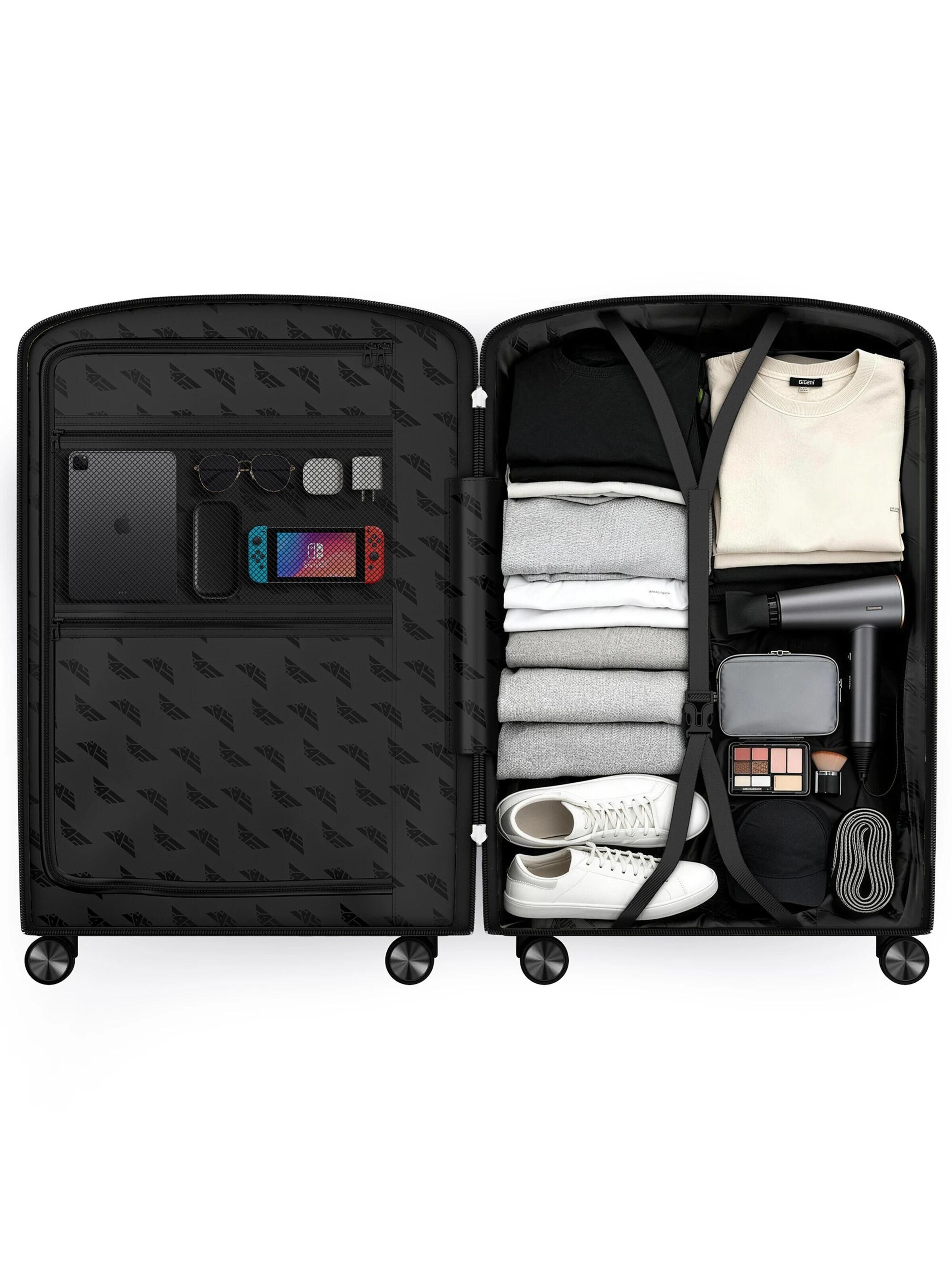 4FLY Suitcase Set 'Pixel' in Black