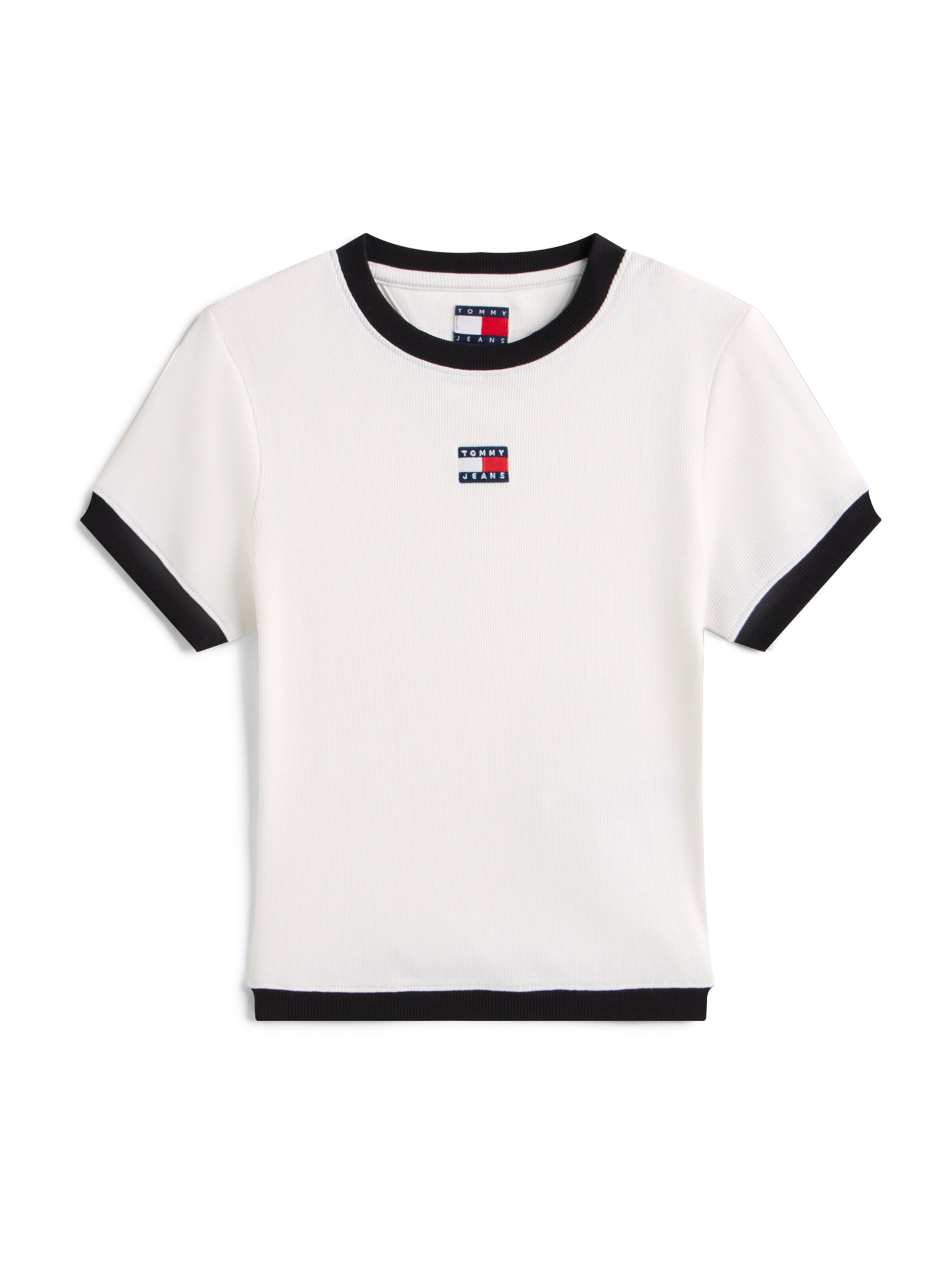 balts Tommy Jeans T-Krekls: no priekšpuses