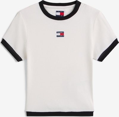 Tommy Jeans T-Krekls, krāsa - melns / balts, Preces skats