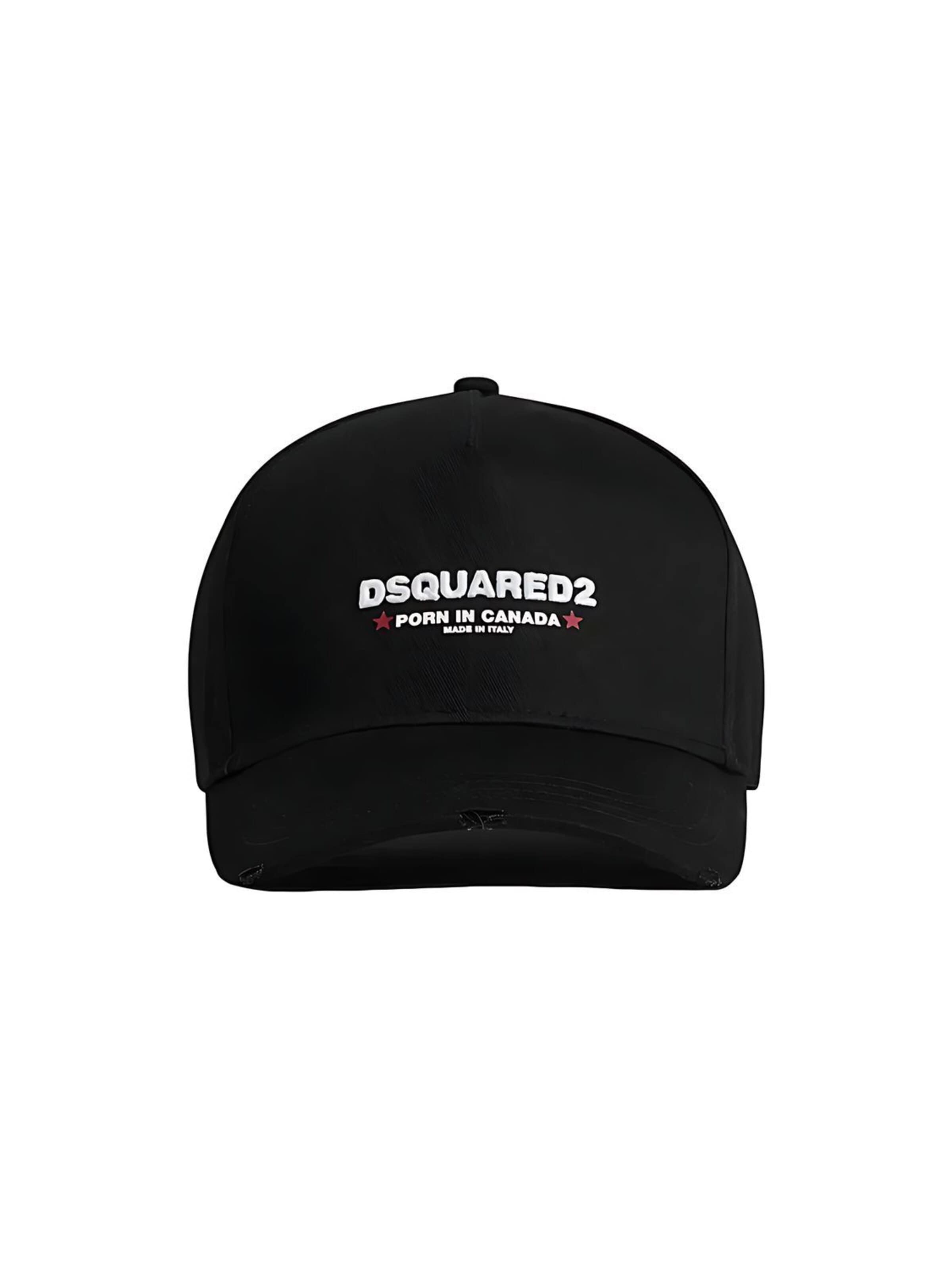 DSQUARED2 Cap 'Rocco'‌‌‌‌ in Schwarz: Vorderseite
