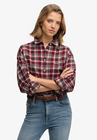 Superdry & Co Bluse in Rot: Vorderseite