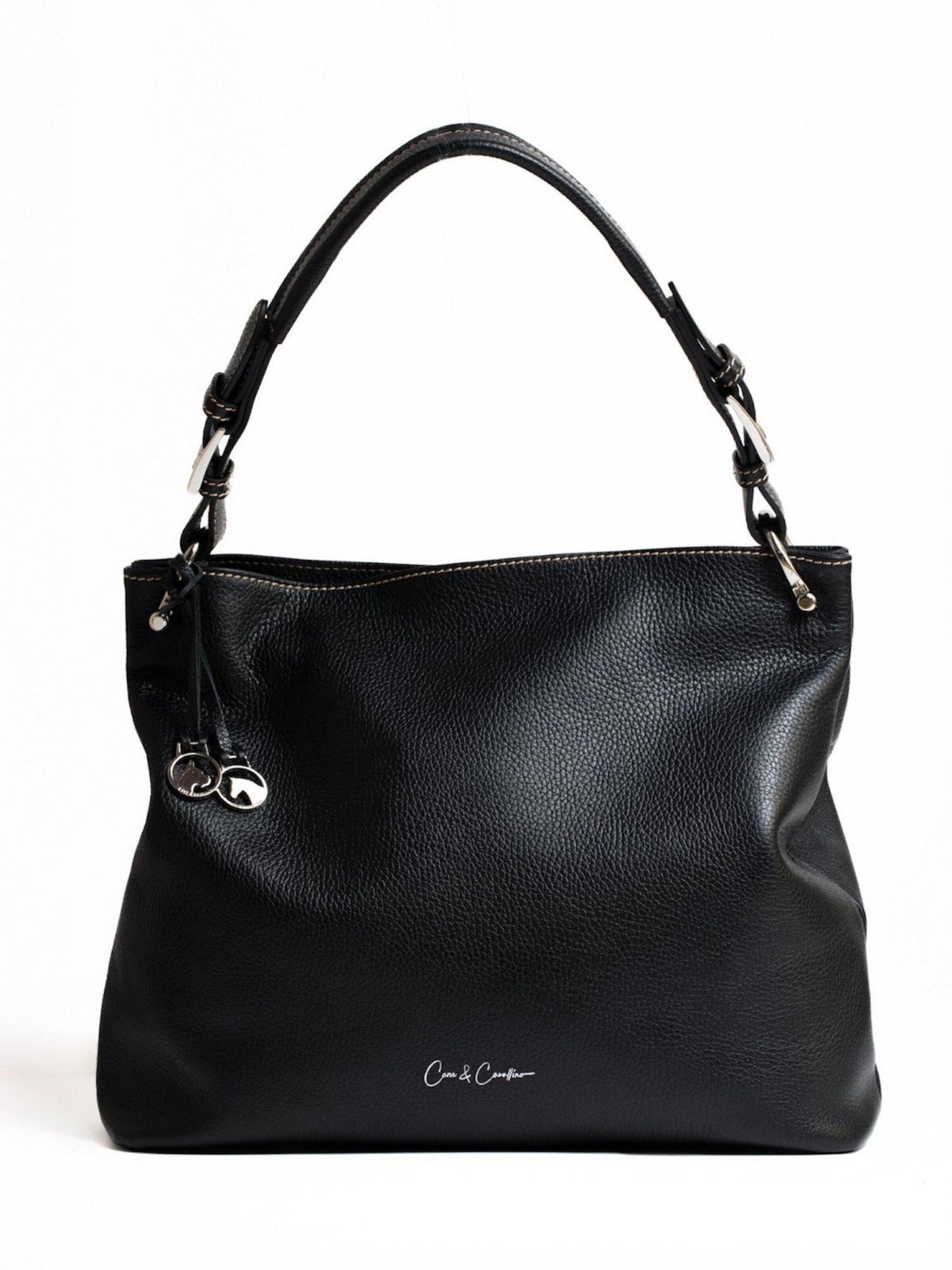 Cane & Cavallino Handtas 'Breton' in Zwart: voorkant