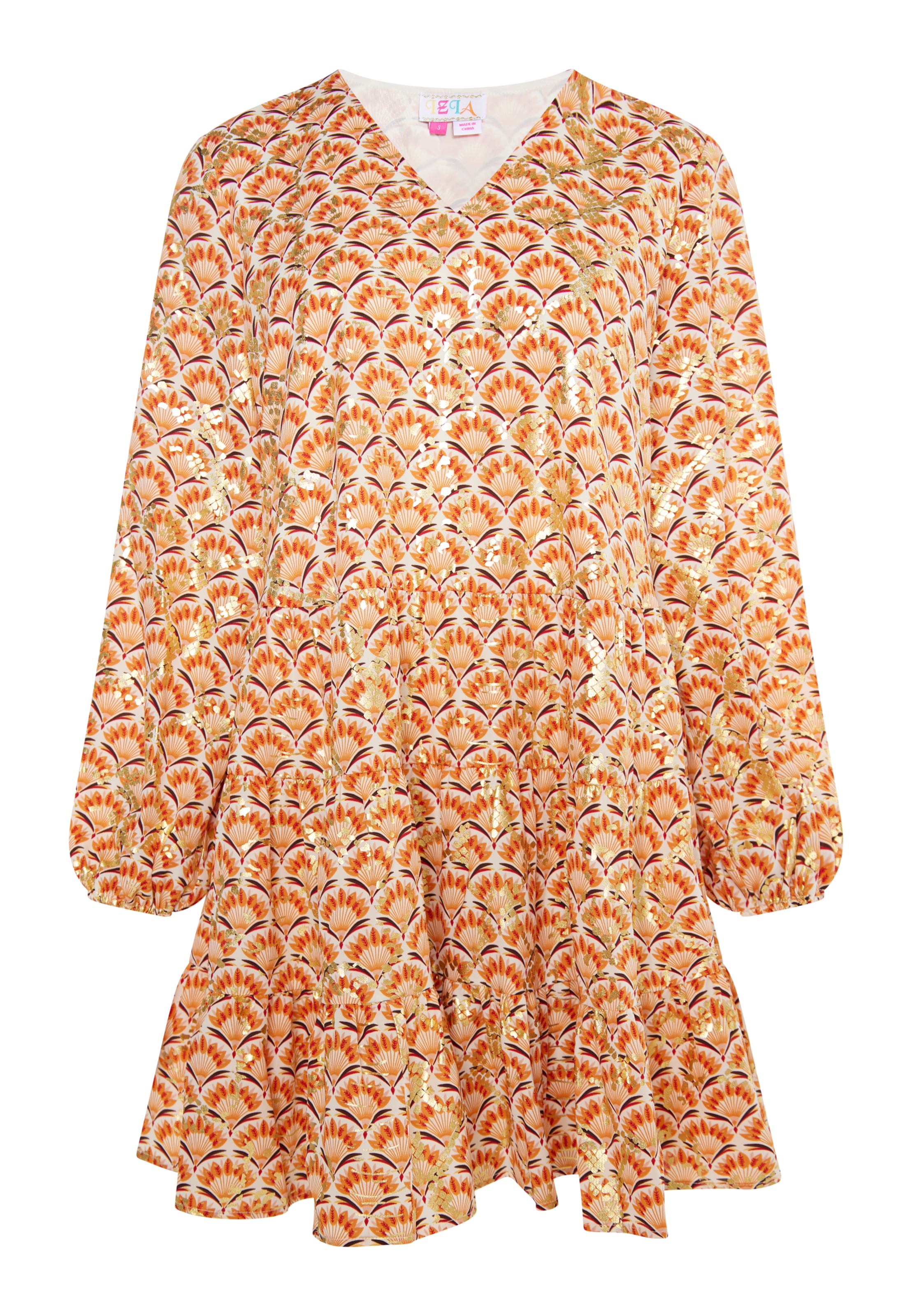 IZIAKošulja haljina - zlatna boja: prednji dio