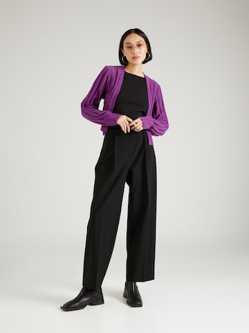 QS Knit Cardigan in Purple