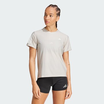 ADIDAS PERFORMANCE Funkční tričko 'Own The Run' – šedá: přední strana