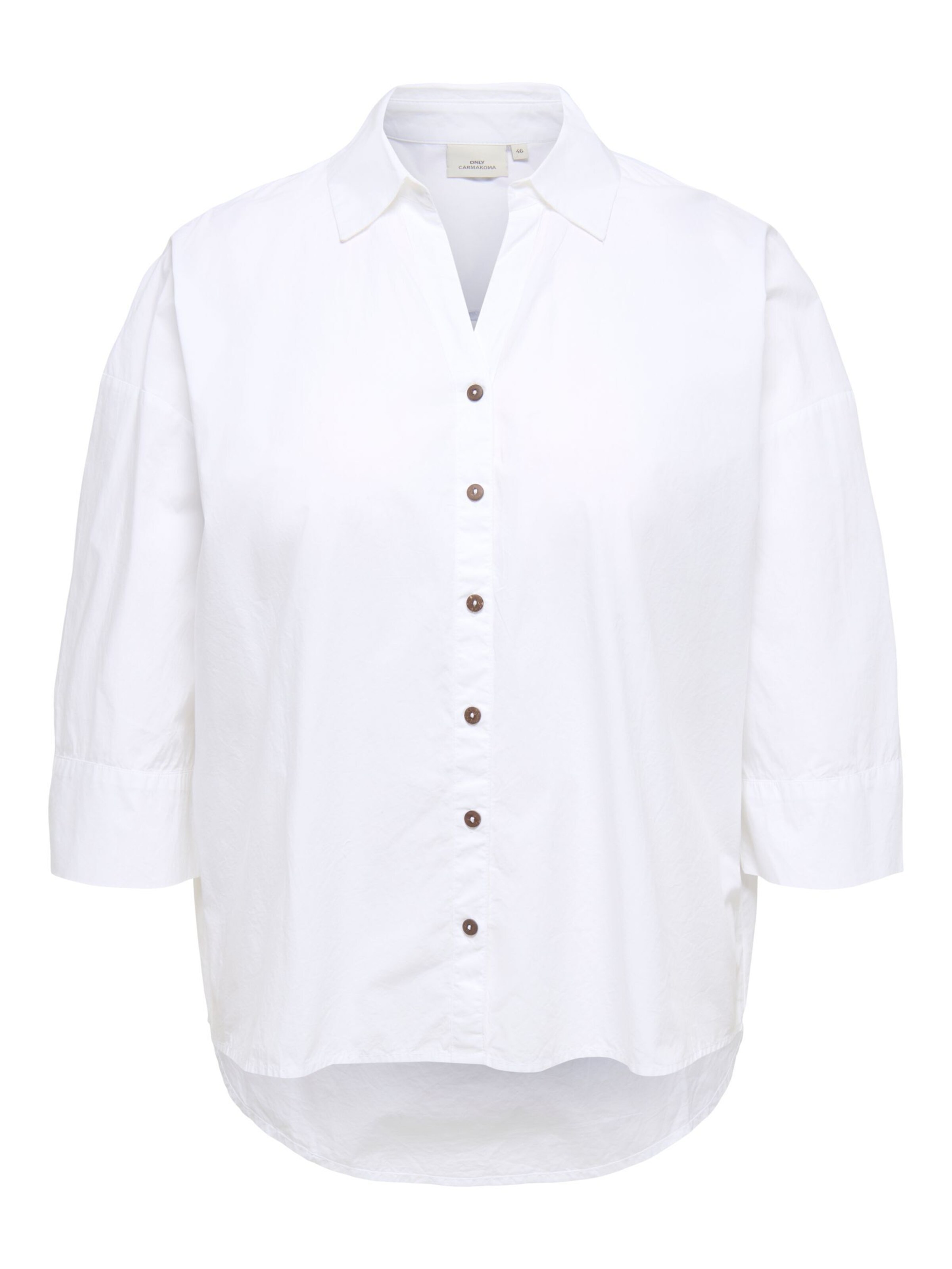 Camicia da donna 'CARSaja Keri' di ONLY Carmakoma in bianco: frontale