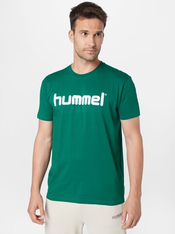 Hummel - Camisa em verde: frente