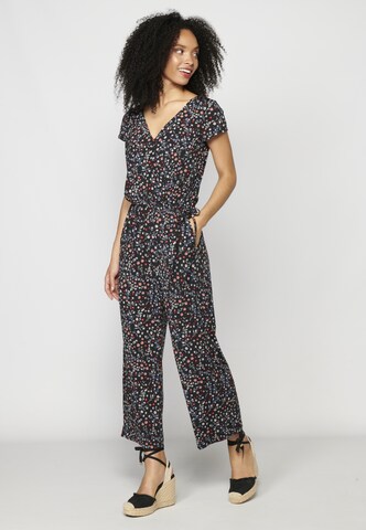 KOROSHI Jumpsuit in Zwart: voorkant