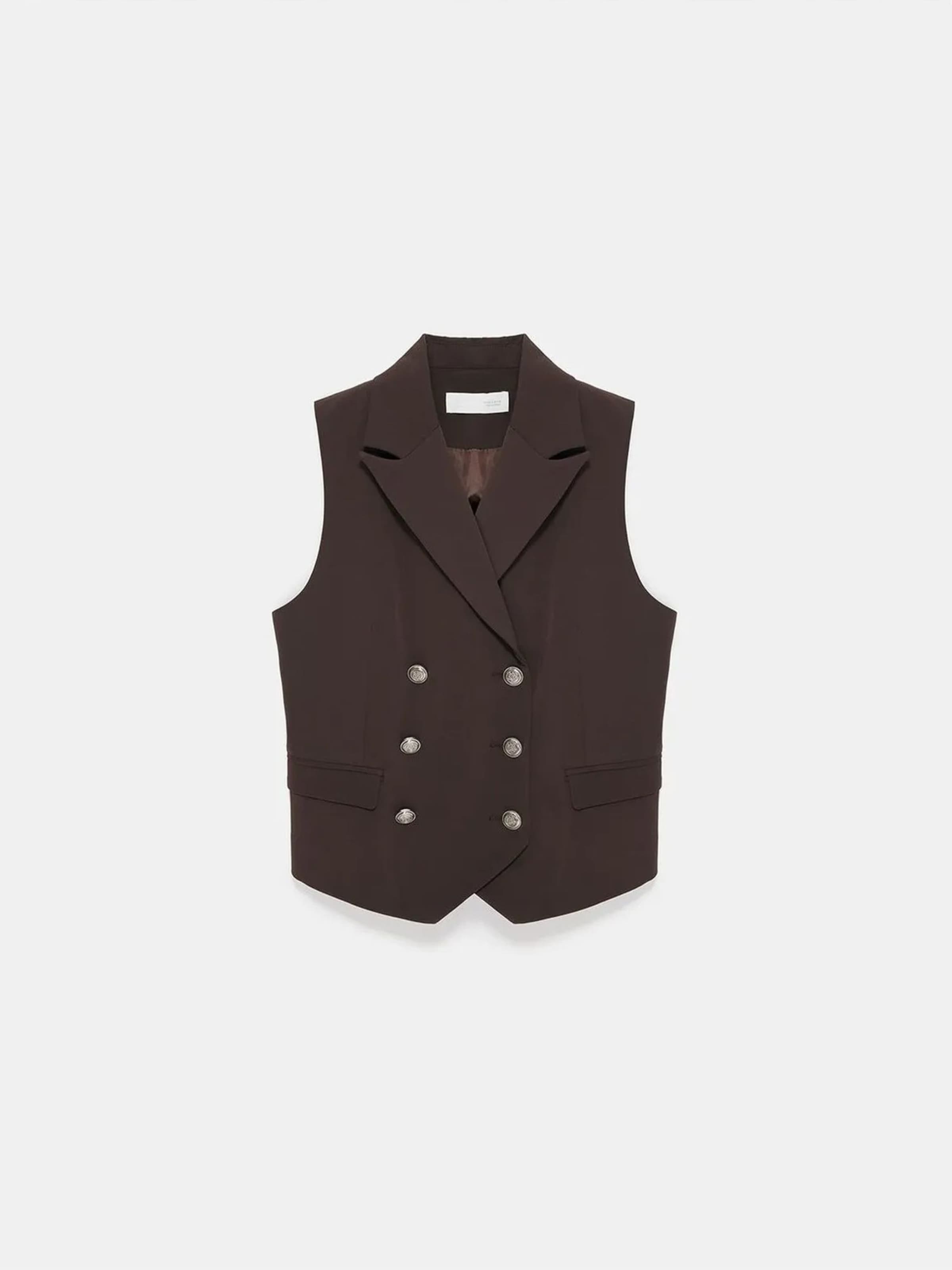 Dilvin Bodywarmer in Bruin: voorkant
