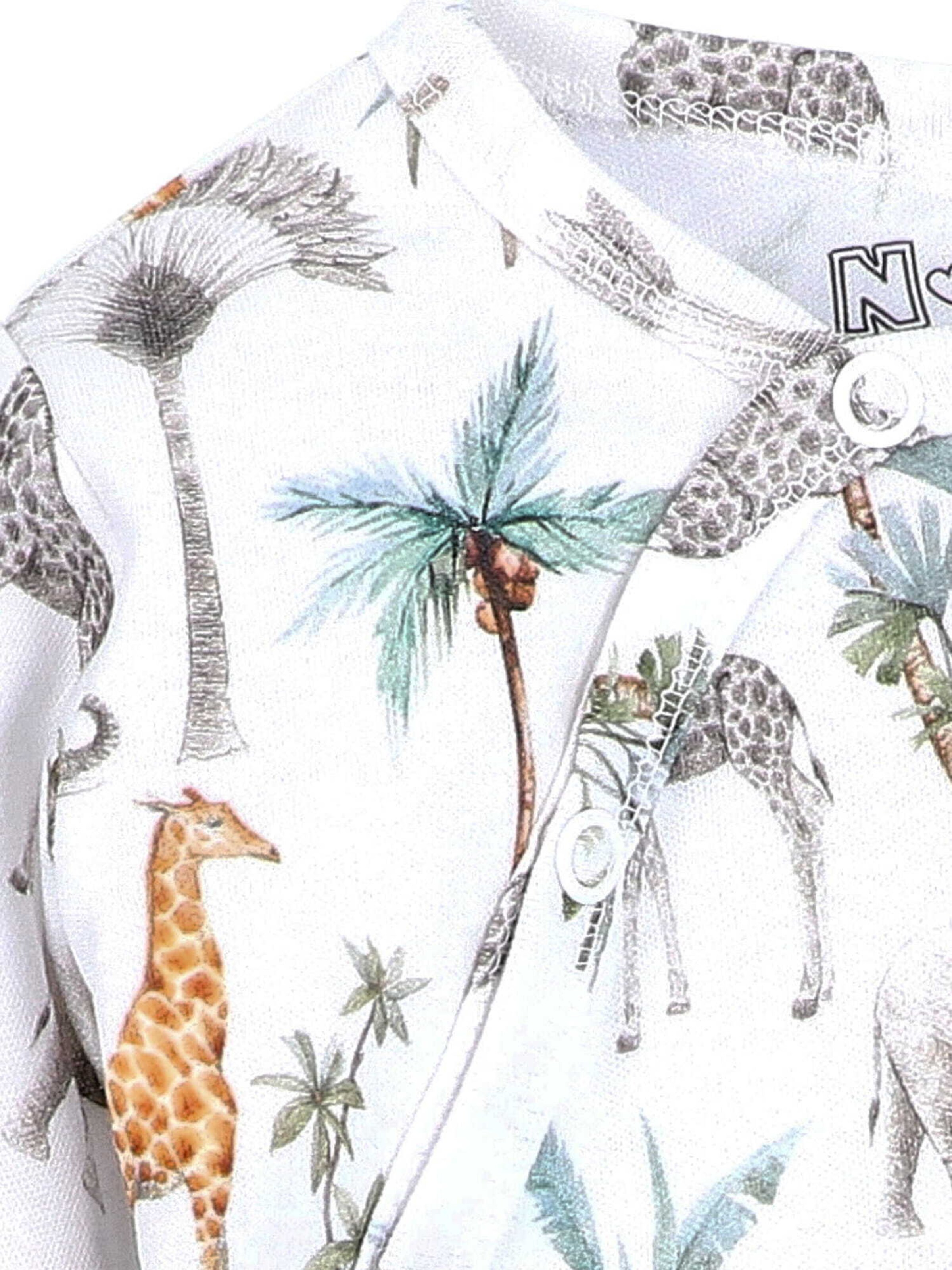 NINI Rompertje/body 'Safari' in Wit