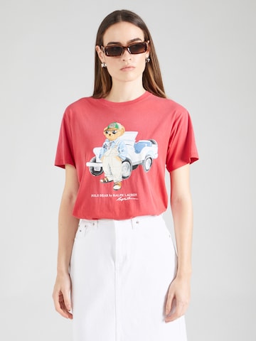 T-shirt Polo Ralph Lauren en rouge : devant