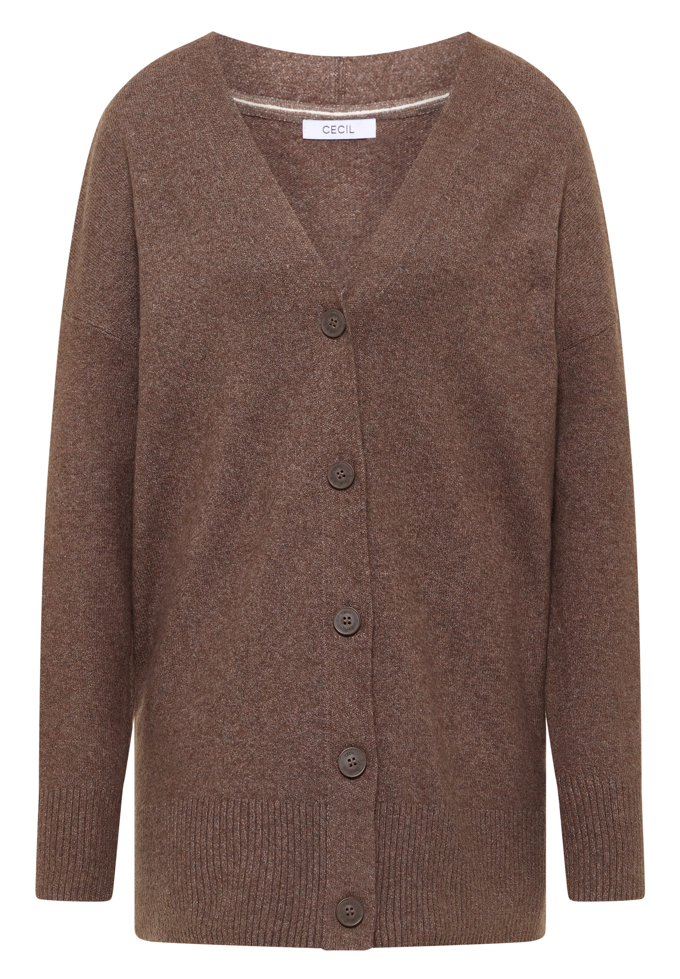 CECIL Knit Cardigan in Brown: front