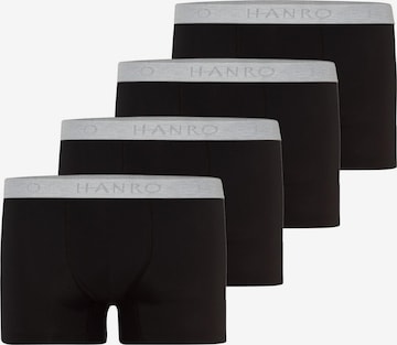 Hanro Boxershorts 'Cotton Essentials' in Schwarz: Vorderseite