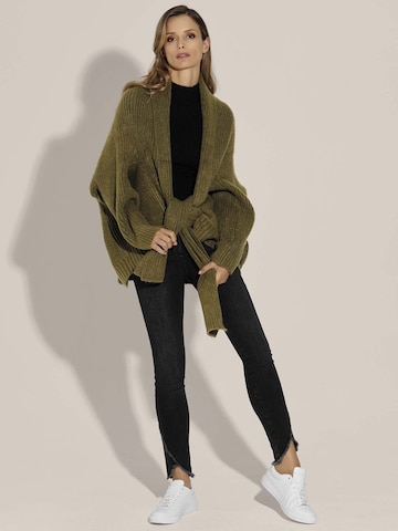 Manteau en tricot MADELEINE en vert