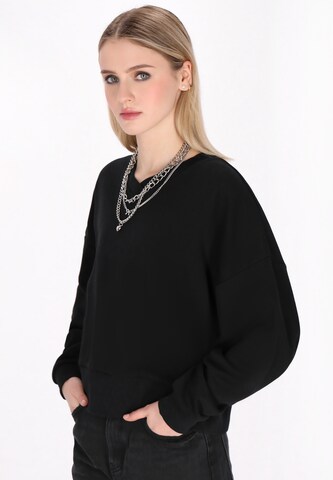 Sweat-shirt 'Comfy' myMo ROCKS en noir : devant