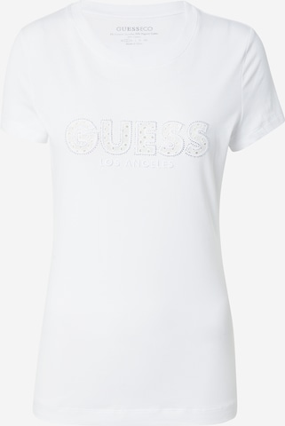 GUESS Shirt 'Sangallo' in Wit: voorkant