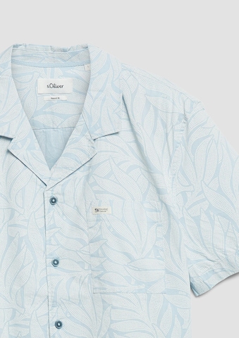 s.Oliver Regular fit Button Up Shirt in Blue
