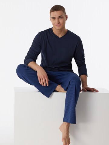 SCHIESSER Pyjama 'Comfort Essentials' in Blau