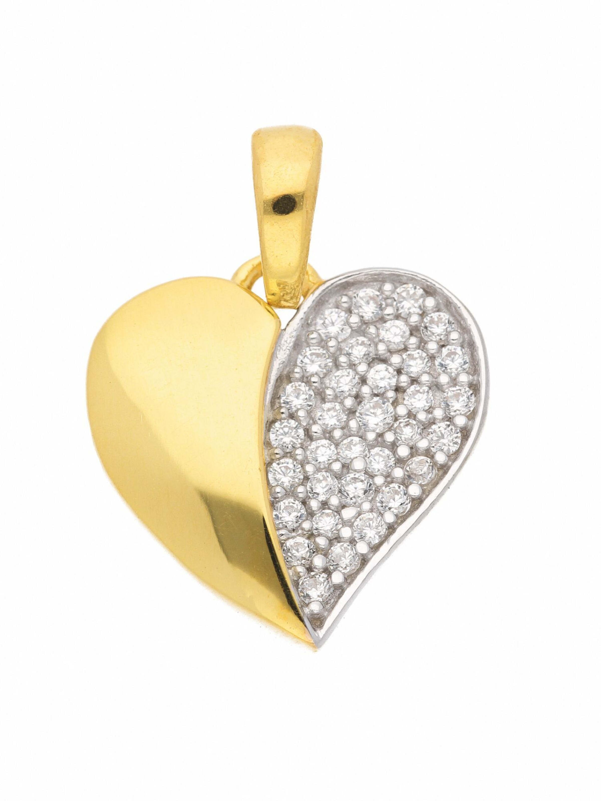Adelia´s Anhänger 'Herz' in Gold: Vorderseite