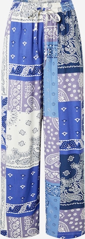 Lollys Laundry - Pierna ancha Pantalón 'Rita' en azul: frente