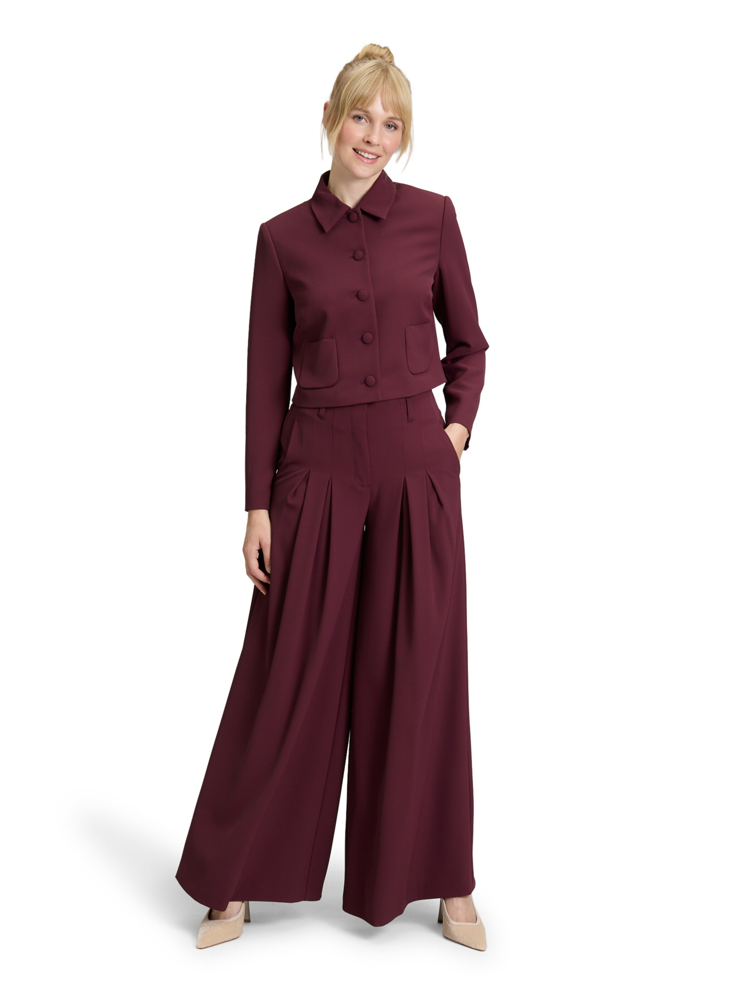Vera Mont Regular Trousers in Red