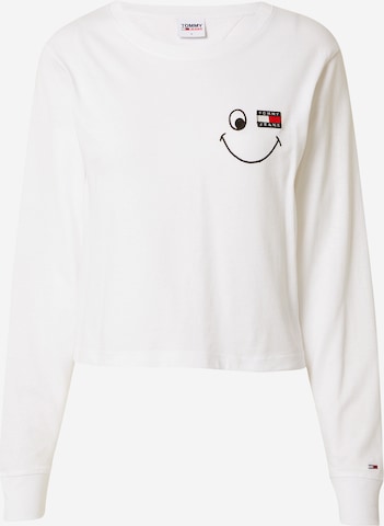 Tommy Jeans Sweatshirt i vit: framsida