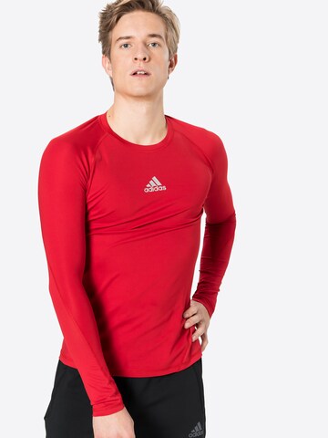 T-Shirt fonctionnel 'Alphaskin' ADIDAS SPORTSWEAR en rouge : devant