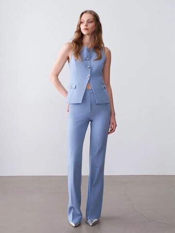 Dilvin Flared Pantalon in Blauw